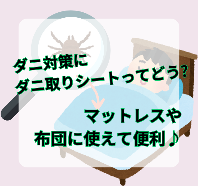 ダニ対策にダニ取りシートってどう?マットレスや布団に使えて便利♪